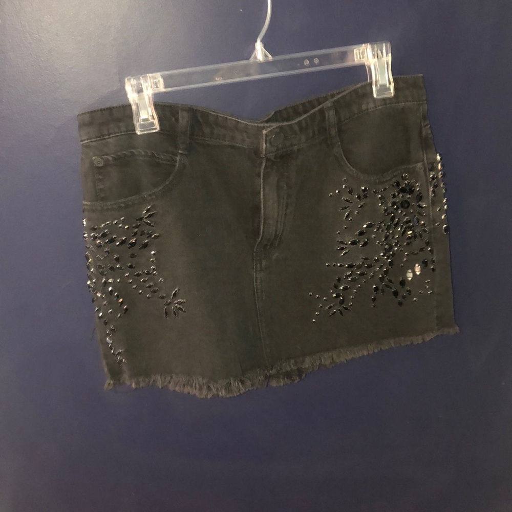 free people sequin mini skirt